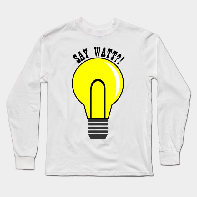 Yellow lightbulb Long Sleeve T-Shirt by Bun Art Store